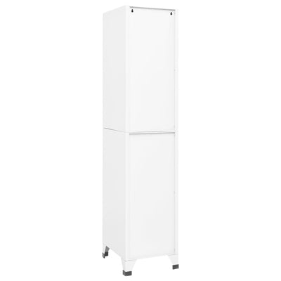 Locker Cabinet White 38x45x180 cm Steel Payday Deals