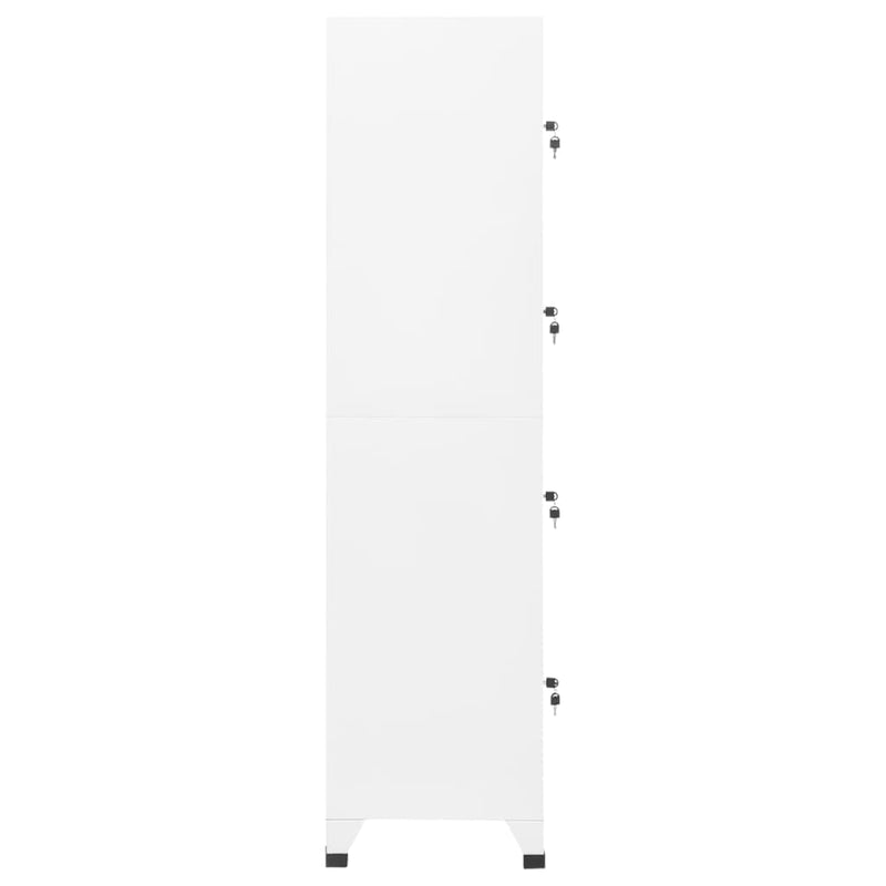 Locker Cabinet White 38x45x180 cm Steel Payday Deals