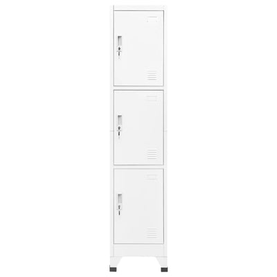 Locker Cabinet White 38x45x180 cm Steel Payday Deals