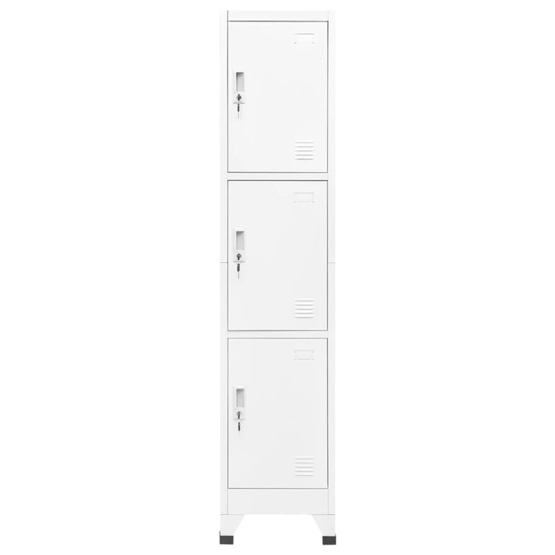 Locker Cabinet White 38x45x180 cm Steel Payday Deals