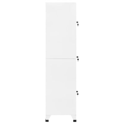 Locker Cabinet White 38x45x180 cm Steel Payday Deals