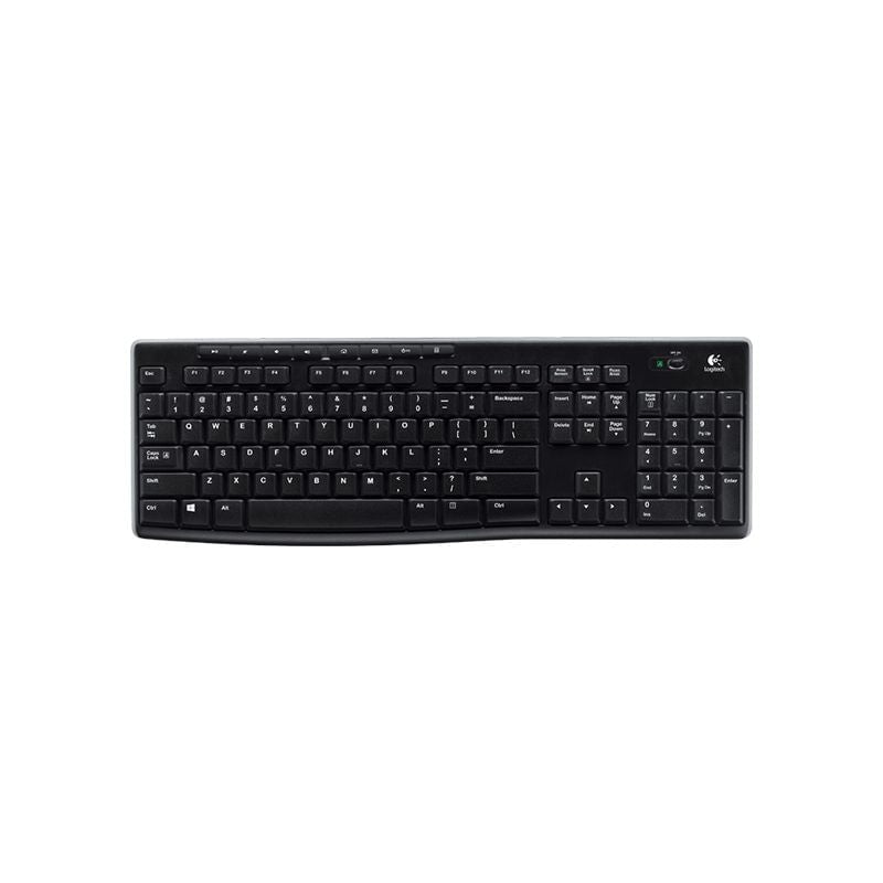 LOGITECH K270 2.4 GHz Wireless Full Size Keyboard 128-bit AES encryption 24-month battery life Spill resistant Durable UV-coated keys Payday Deals