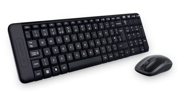 LOGITECH MK220 Wireless Keyboard & Mouse Combo Much smaller design, same keys 2.4 GHz 128-bit AES encryption Fewer battery hassles Payday Deals