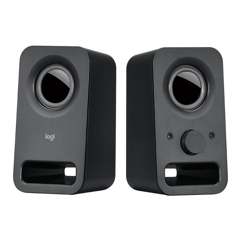Logitech Z150 2.0 Stereo Speakers 6W Compact Size Easily Access to Power & Volume Control Headphone & Auxiliary Jack for TV PC Smartphone Tablet Payday Deals