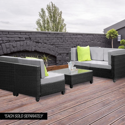 LONDON RATTAN 1pc Coffee Table Outdoor Wicker Sofa Furniture Lounge Garden Payday Deals