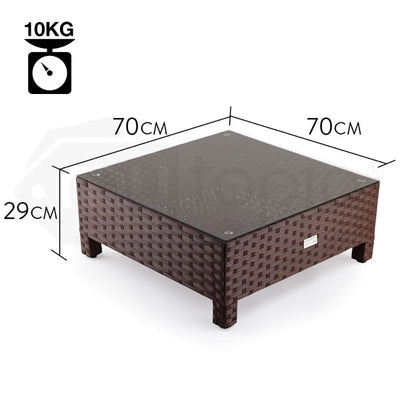 LONDON RATTAN 1pc Coffee Table Wicker Outdoor Sofa Furniture Garden Lounge Payday Deals