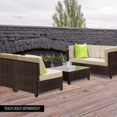 LONDON RATTAN 1pc Coffee Table Wicker Outdoor Sofa Furniture Garden Lounge Payday Deals