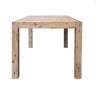Dining Table 210cm Large Size with Solid Acacia Wooden Base in Oak Colour Payday Deals