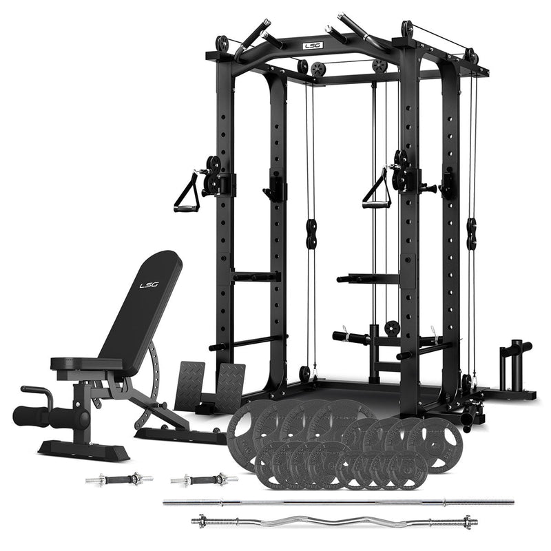 LSG GRK100 with FID Bench and 90kg Standard Bars and Weights Payday Deals