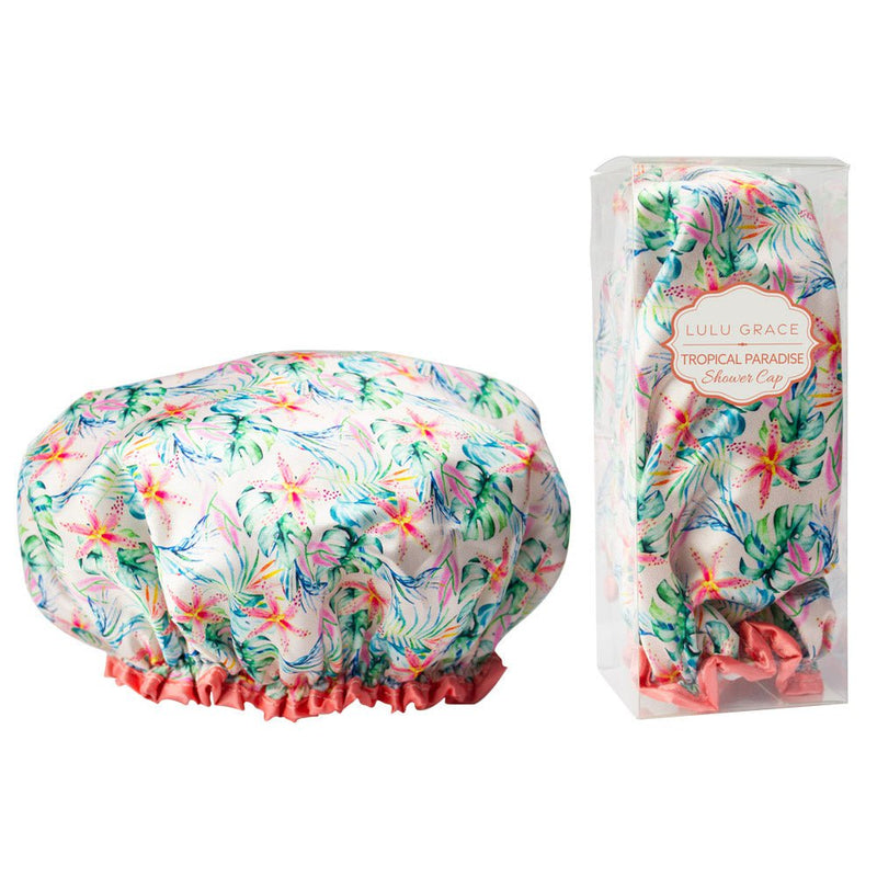 Lulu Grace Hibiscus and Lotus Shower Cap Payday Deals