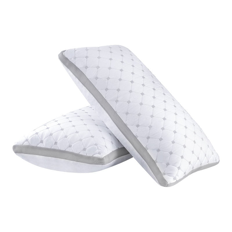 Luxury Bamboo Cooling Twin pack plush down-like pillows with 2 bonus quilted waterproof pillow protectors Payday Deals