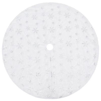 Luxury Christmas Tree Skirt White 150 cm Faux Fur Payday Deals