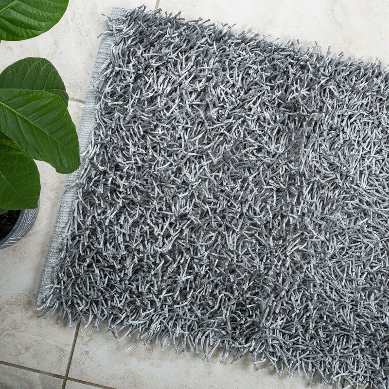 Luxury High Pile Soft Non Slip Bathmat 50 x 80cm (Silver) Payday Deals