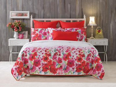 Bianca Makayla Red Double Quilt Cover