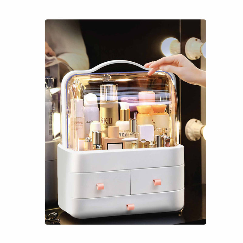 Makeup Organiser Storage Box - Cosmetic Jewellery Vanity Portable Display Case Payday Deals