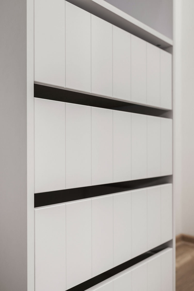 MALMO THREE SHELF/FOUR DRAWER WALK IN WARDROBE - VJ PANEL Payday Deals