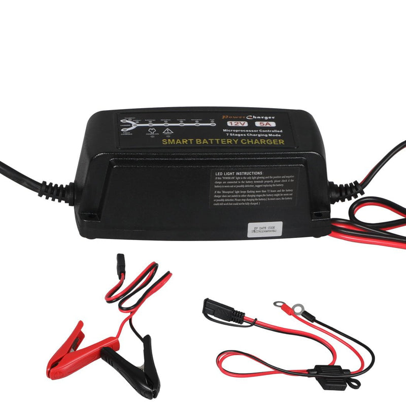Manan Car Battery Charger 12V Smart Boat Motorcycle Trickle Repair Lead-acid AGM Payday Deals