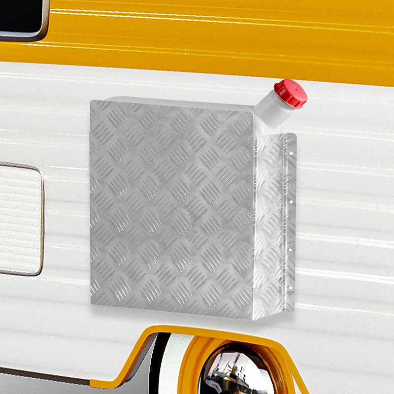 Manan Caravan Diesel Heater Tank Cover for 10L 15L Fuel Tank Silver Aluminium Payday Deals