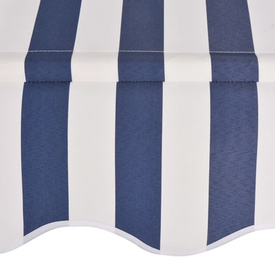 Manual Retractable Awning 200 cm Blue and White Stripes Payday Deals