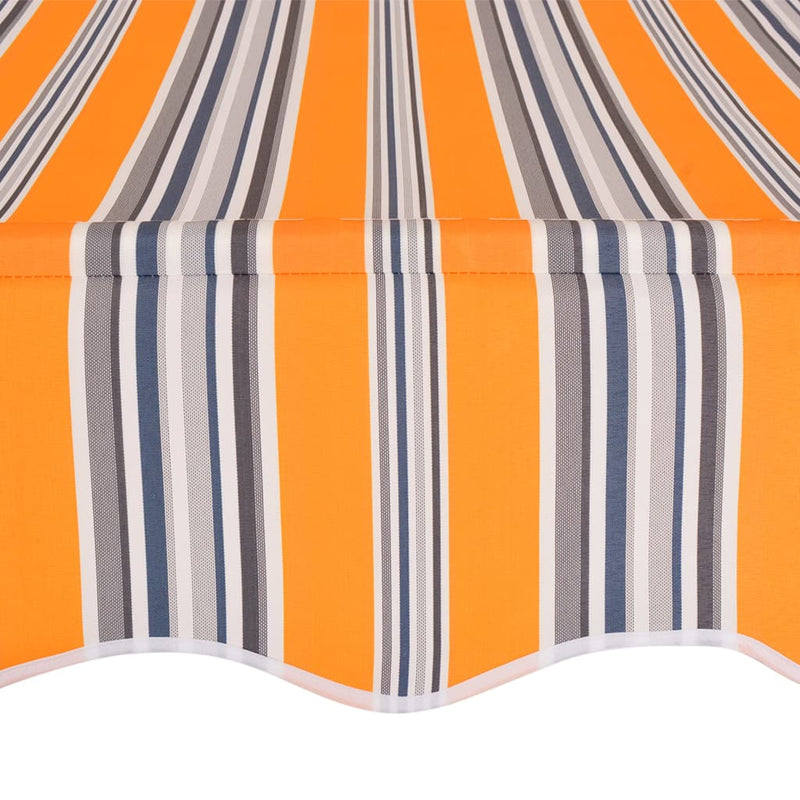 Manual Retractable Awning 250 cm Yellow and Blue Stripes Payday Deals