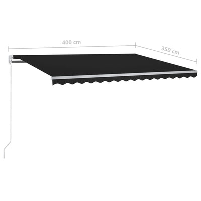 Manual Retractable Awning 400x350 cm Anthracite Payday Deals
