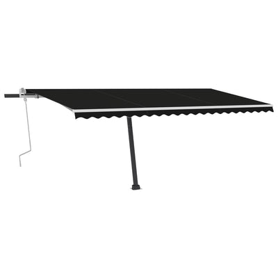 Manual Retractable Awning with LED 500x300 cm Anthracite Payday Deals