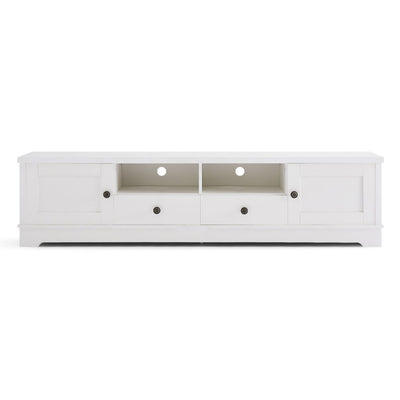 Margaux White Coastal Style 180cm Entertainment Unit Payday Deals