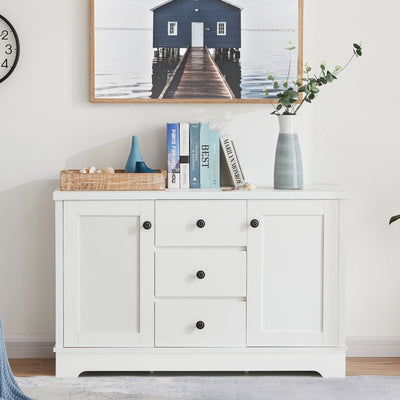 Margaux White Coastal Style Sideboard Buffet Unit Payday Deals