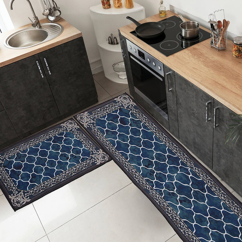 Marlow 2x Kitchen Mat Floor Rugs Area Carpet Non-Slip Door Mat 45x120cm /45x75cm Payday Deals