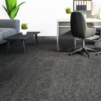 Marlow Carpet Tiles 5m2 Office Premium Floor Rug Commercial Grade Carpet Black Payday Deals