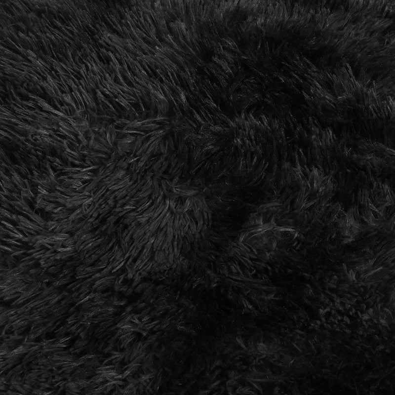 Marlow Floor Rug Shaggy Rugs Soft Large Carpet Area Tie-dyed 160x230cm Black Payday Deals