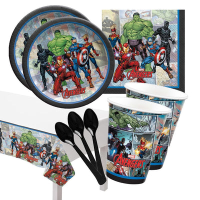 Marvel Avengers 16 Guest Small Deluxe Tableware Party Pack