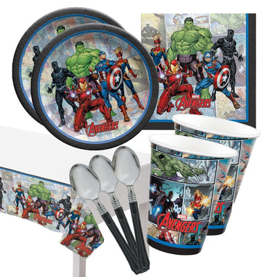 Marvel Avengers- 16 Guest Small Deluxe Tableware Party Pack