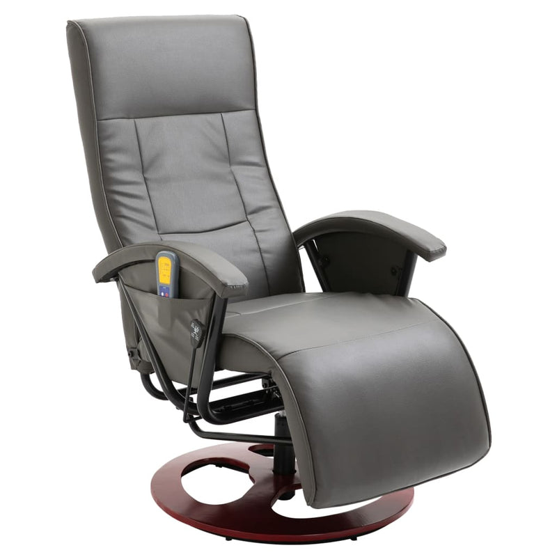 Massage Chair Grey Faux Leather Payday Deals