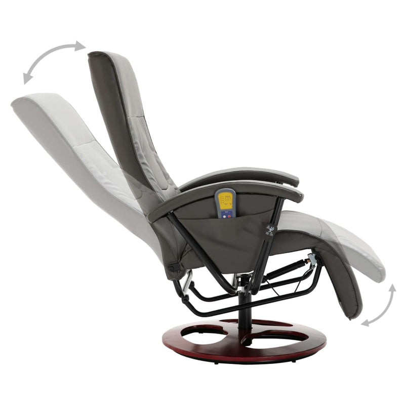 Massage Chair Grey Faux Leather Payday Deals