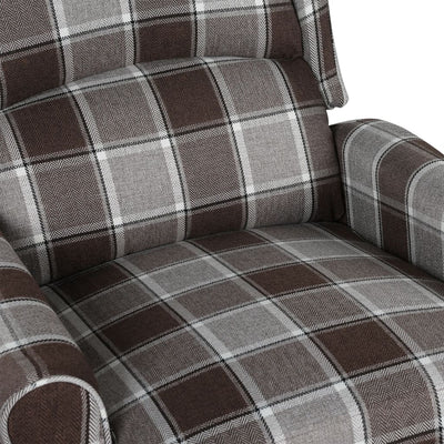 Massage Reclining Chair Brown Fabric Payday Deals