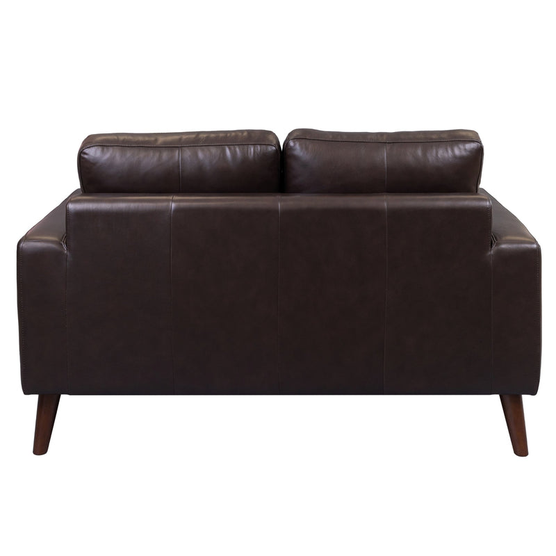 Matilda 2 + 3 Seater Sofa Leather Upholstered Lounge Set - Chocolate Payday Deals