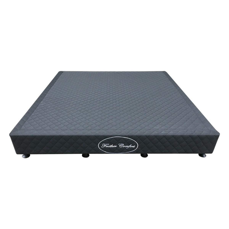 Mattress Base Ensemble Double Size Solid Wooden Slat in Black with Removable Cover Payday Deals