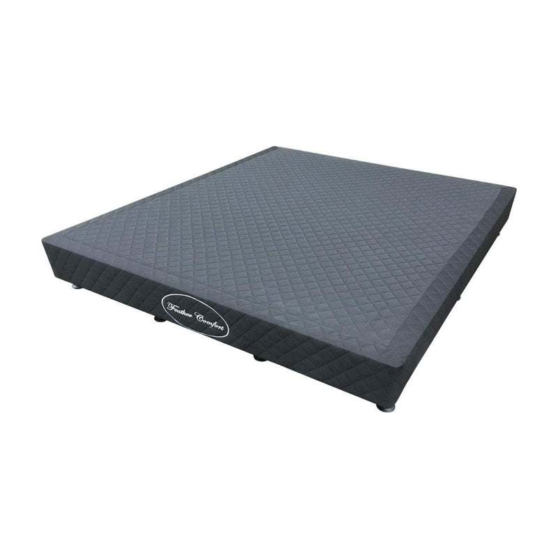 Mattress Base Ensemble Double Size Solid Wooden Slat in Black with Removable Cover Payday Deals