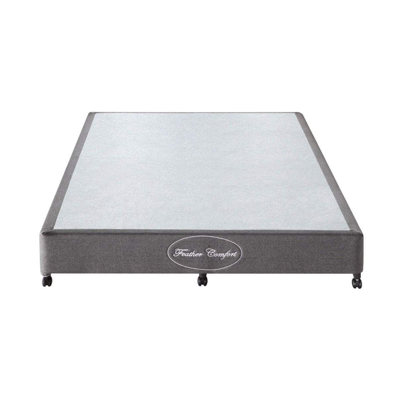 Mattress Base Ensemble King Size Solid Wooden Slat in Charcoal with Removable Cover Payday Deals