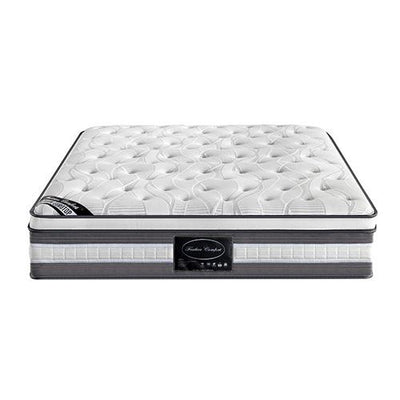 Mattress Euro Top King Single Size Pocket Spring Coil with Knitted Fabric Medium Firm 34cm Thick Payday Deals