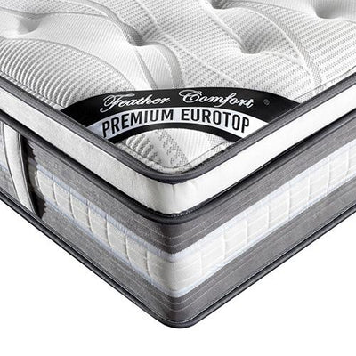 Mattress Euro Top King Single Size Pocket Spring Coil with Knitted Fabric Medium Firm 34cm Thick Payday Deals