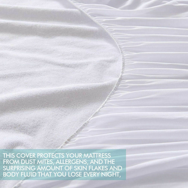 DreamZ Fitted Waterproof Bed Mattress Protectors Covers Double - Payday Deals