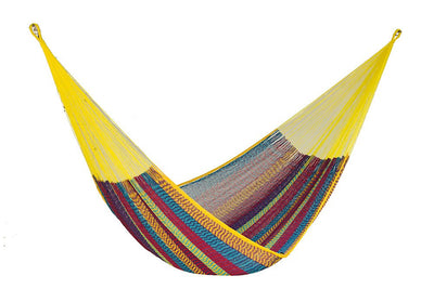 Mayan Legacy King Size Cotton Mexican Hammock in Confeti Colour