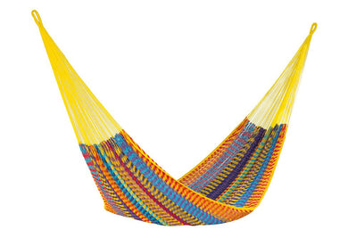 Mayan Legacy Queen Size Outdoor Cotton Mexican Hammock in Confeti Colour Payday Deals