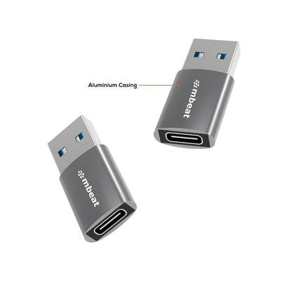 mbeat Elite USB 3.0 (Male) to USB-C (Female) Adapter - Space Grey Payday Deals