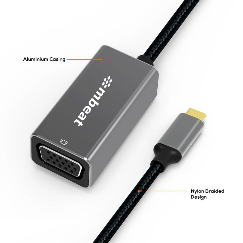 mbeat Elite USB-C to VGA Adapter- Space Grey Payday Deals