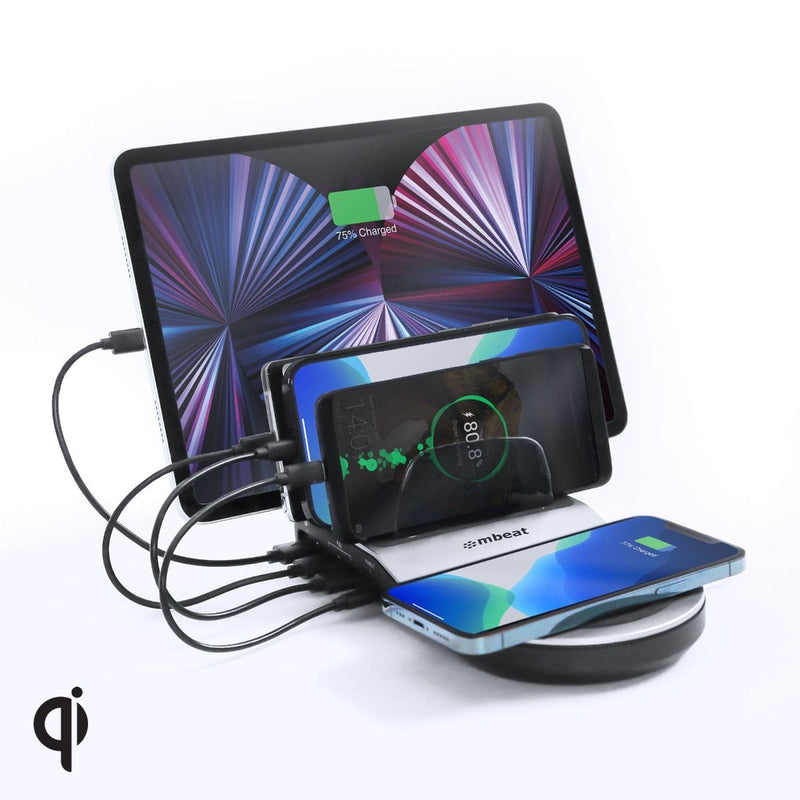 mbeat Gorilla Power 50W Qi Certified Multi-Device USB & Wireless Charging Dock Payday Deals