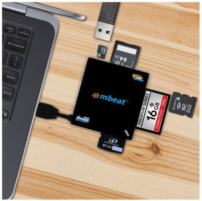 MBEAT USB 3.0 Super Speed Multiple Card Reader - 2x SD and 2x Micro SD/Compatible SDHC/MicroSDHC to SDHC/MicroSDHC/USB 3.0 High Speed 100MB/s Payday Deals
