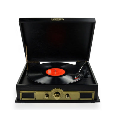 mbeat Vintage Wood Turntable with Bluetooth Speaker, AM/FM Radio Payday Deals